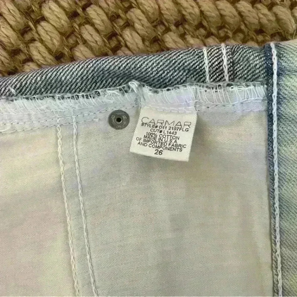 Carmar half American Flag Cut‎ Off Shorts  size 26 - Picture 6 of 7